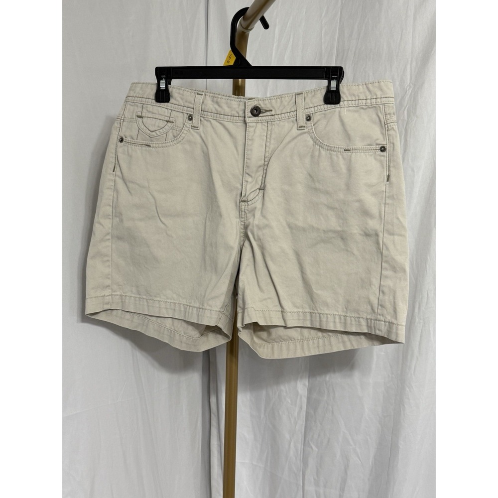 Riders by‎ lee womens beige denim shorts size 14